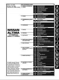 Service Manual Nissan Altima Hybrid 2007-2009 г.