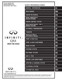 Service Manual Infiniti QX4 1997-2001 г.